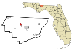Gadsden County Florida Incorporated and Unincorporated areas Gretna Highlighted